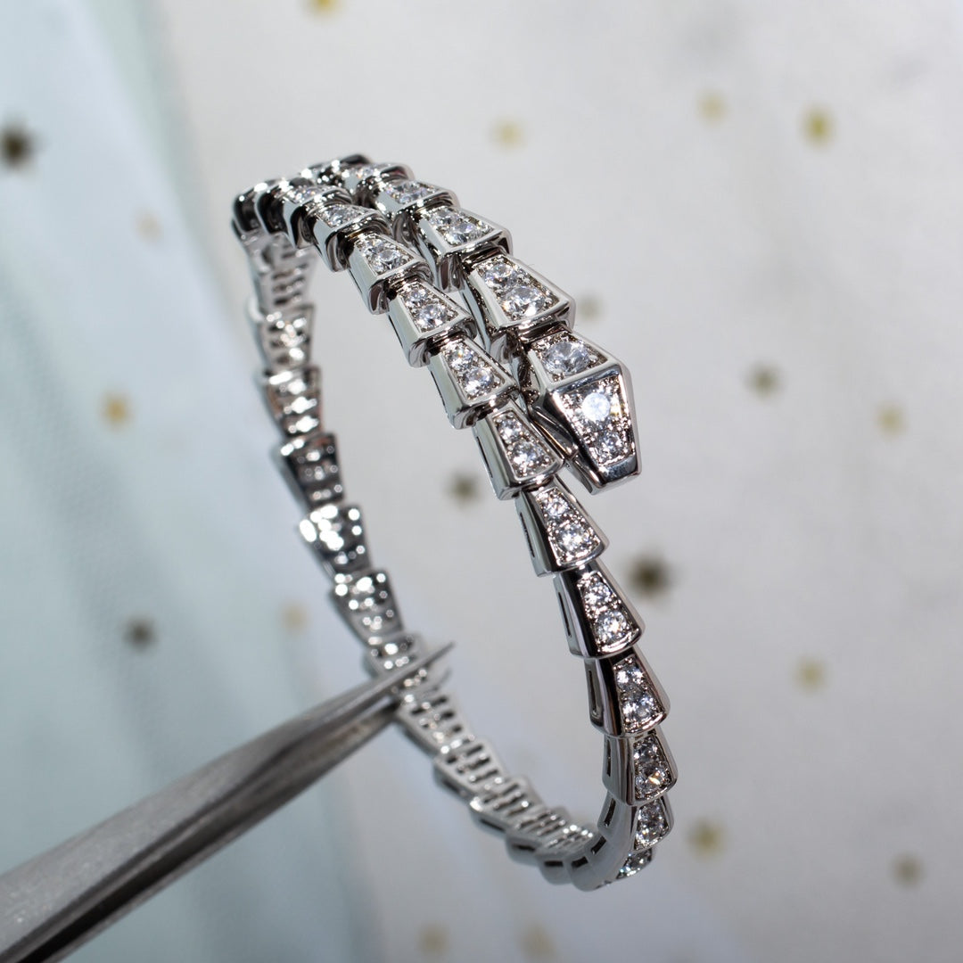 [Luxe Jewelry]SERPENTI BRACELET 6MM SILVER DIAMOND