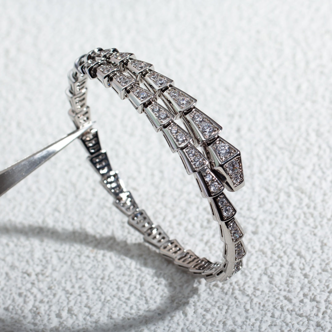 [Luxe Jewelry]SERPENTI BRACELET 6MM SILVER DIAMOND