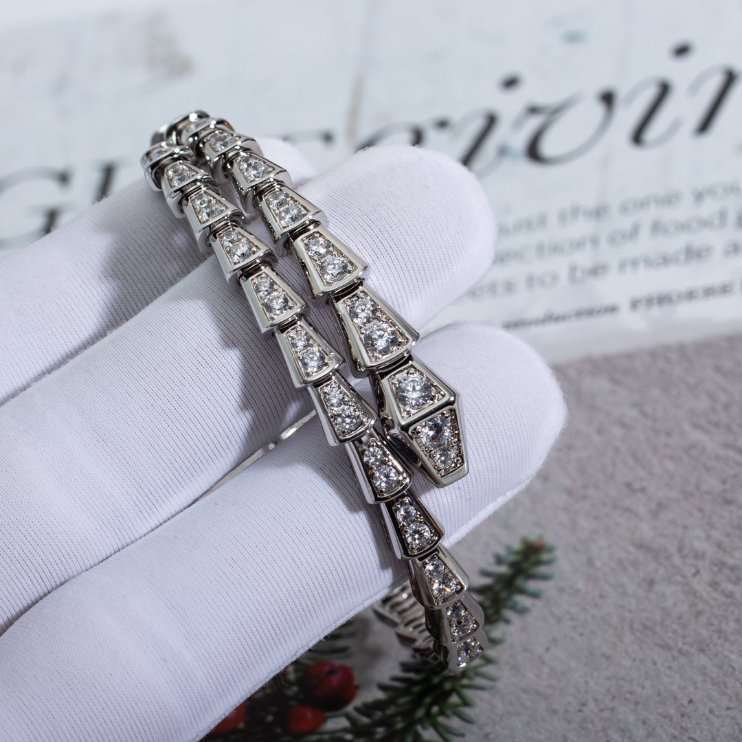 [Luxe Jewelry]SERPENTI BRACELET 6MM SILVER DIAMOND