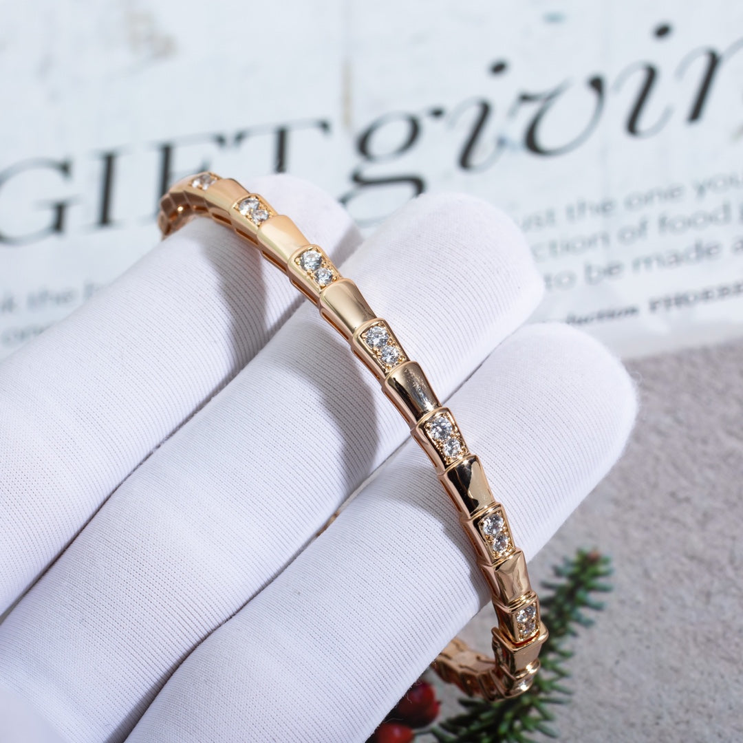 [Luxe Jewelry]SERPENTI SMALL BRACELET PINK GOLD DIAMOND