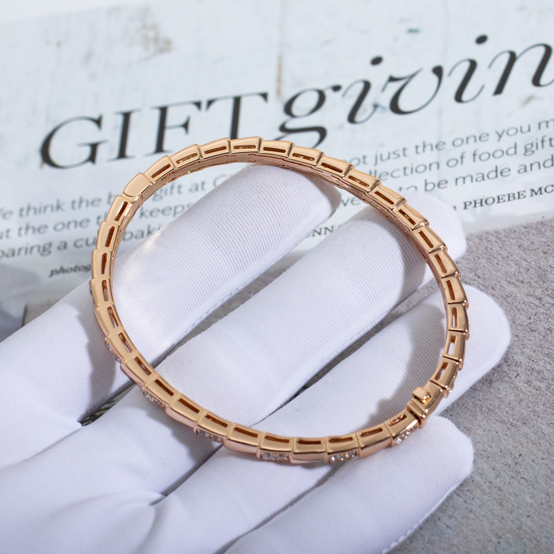 [Luxe Jewelry]SERPENTI SMALL BRACELET PINK GOLD DIAMOND