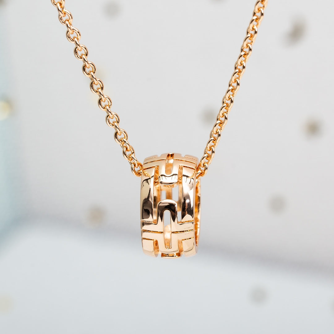 [Luxe Jewelry]PARENTESI NECKLACE PINK GOLD