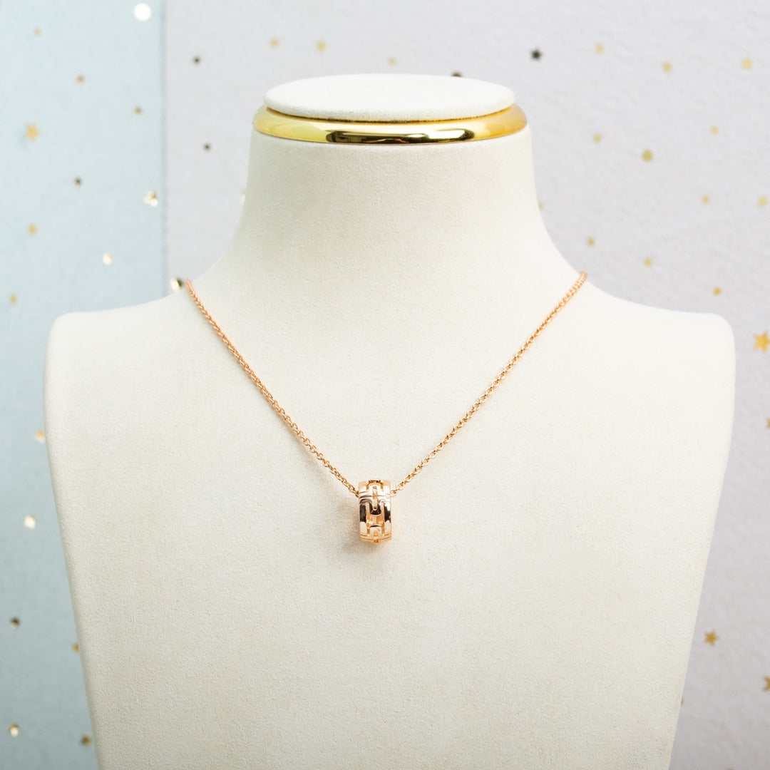 [Luxe Jewelry]PARENTESI NECKLACE PINK GOLD