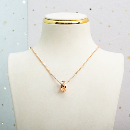 [Luxe Jewelry]PARENTESI NECKLACE PINK GOLD