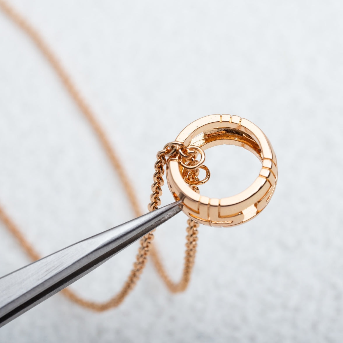 [Luxe Jewelry]PARENTESI NECKLACE PINK GOLD