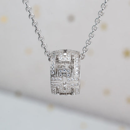 [Luxe Jewelry]PARENTESI NECKLACE SILVER DIAMOND