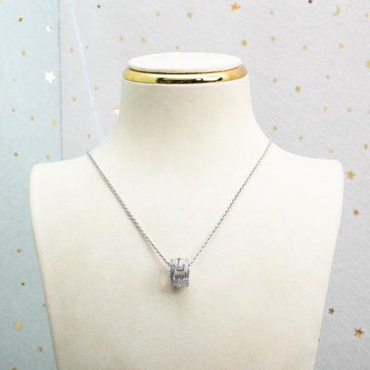 [Luxe Jewelry]PARENTESI NECKLACE SILVER DIAMOND