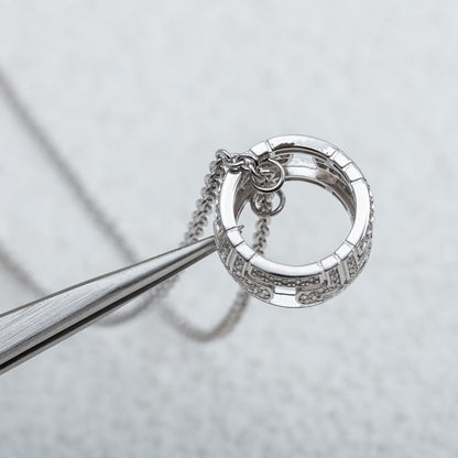 [Luxe Jewelry]PARENTESI NECKLACE SILVER DIAMOND