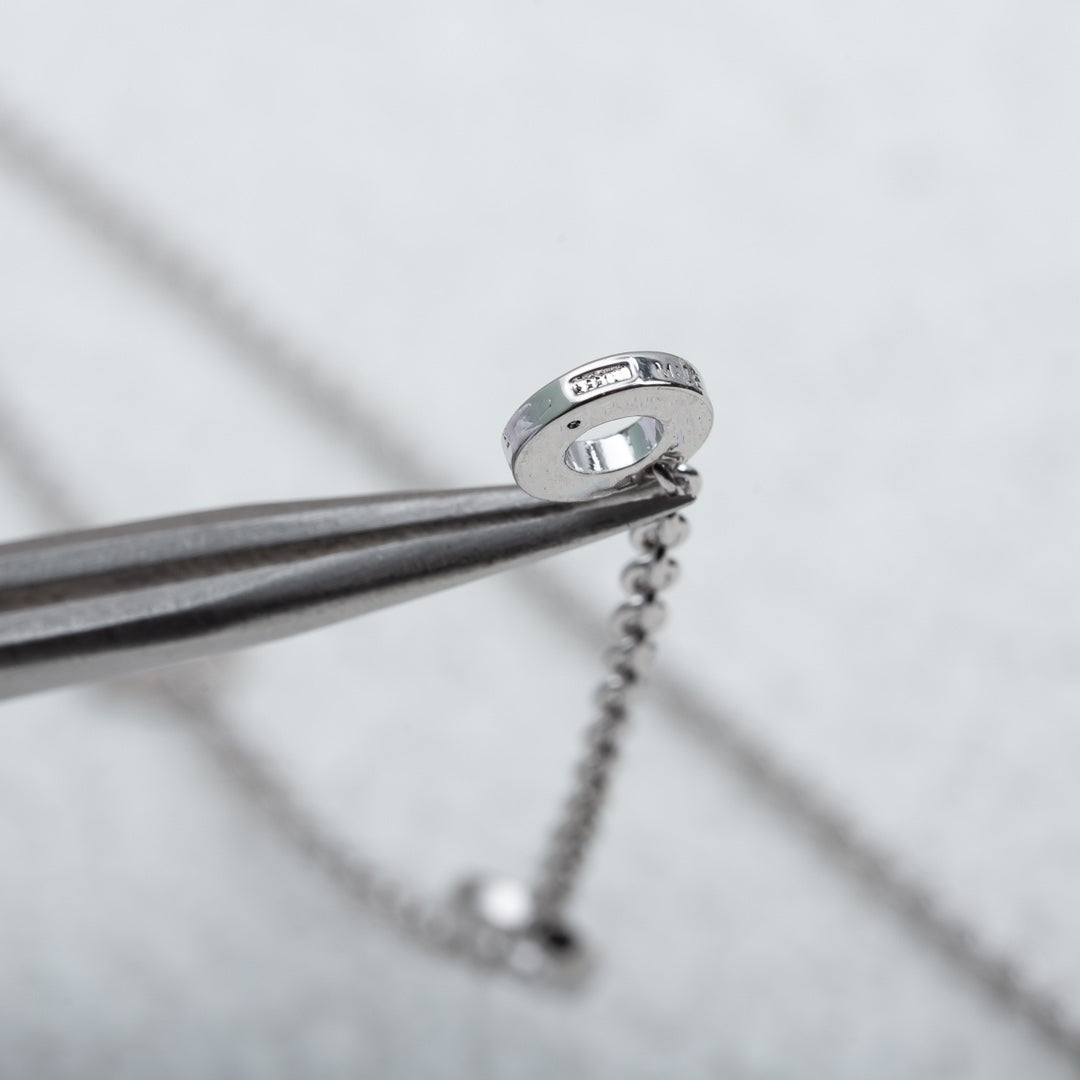 [Luxe Jewelry]PARENTESI NECKLACE SILVER DIAMOND