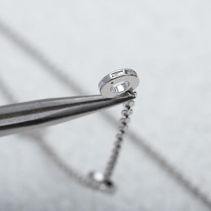 [Luxe Jewelry]PARENTESI NECKLACE SILVER DIAMOND