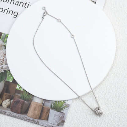 [Luxe Jewelry]PARENTESI NECKLACE SILVER DIAMOND