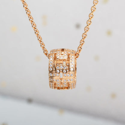 [Luxe Jewelry]PARENTESI NECKLACE PINK GOLD DIAMOND
