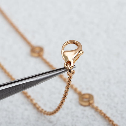 [Luxe Jewelry]PARENTESI NECKLACE PINK GOLD DIAMOND