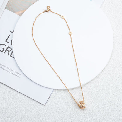 [Luxe Jewelry]PARENTESI NECKLACE PINK GOLD DIAMOND