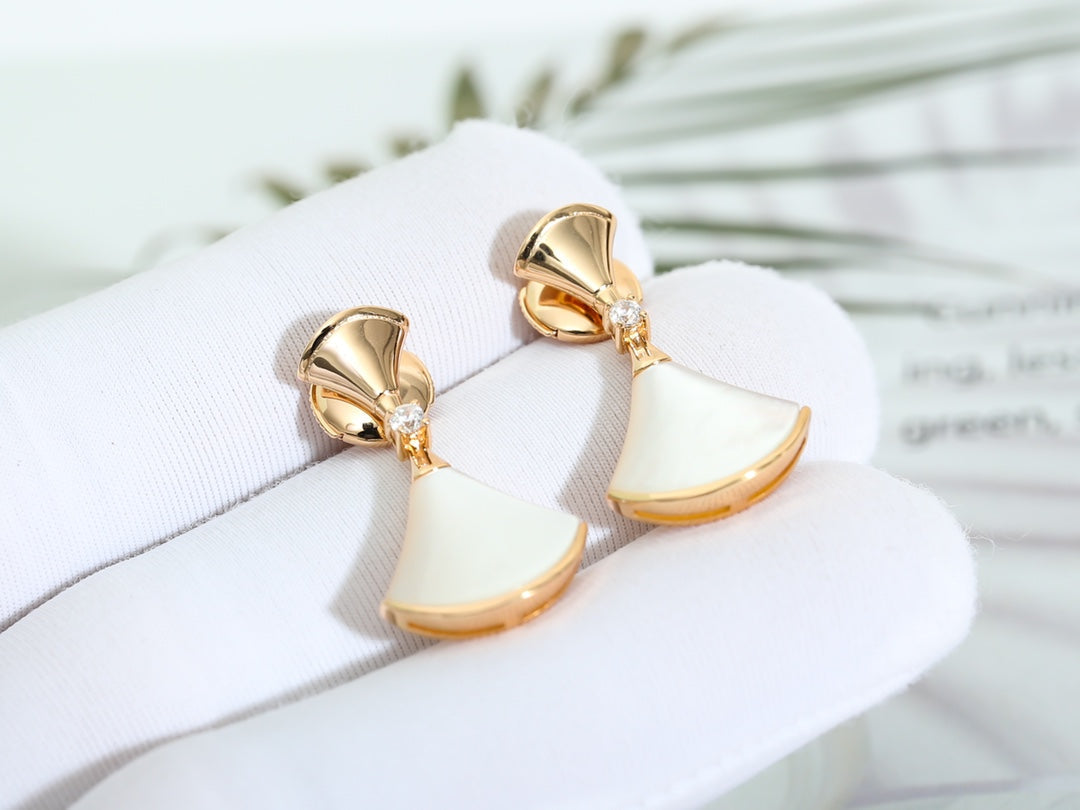 [Luxe Jewelry]DREAM MOP PINK GOLD EARRINGS