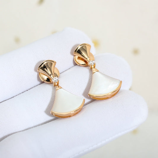 [Luxe Jewelry]DREAM MOP PINK GOLD EARRINGS