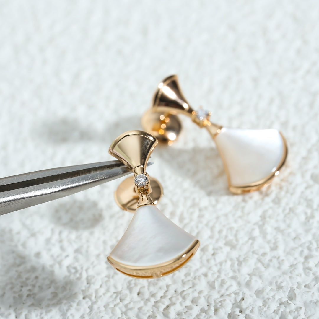 [Luxe Jewelry]DREAM MOP PINK GOLD EARRINGS