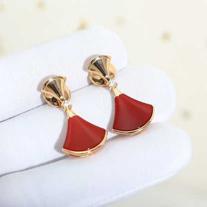 [Luxe Jewelry]DREAM Carnelian PINK GOLD EARRINGS