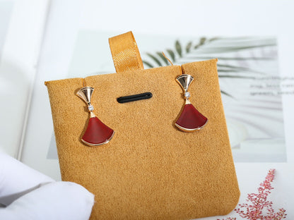 [Luxe Jewelry]DREAM Carnelian PINK GOLD EARRINGS