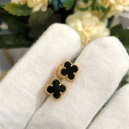 [Luxe Jewelry]CLOVER MINI GOLD EARRINGS