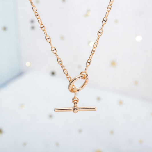 [Luxe Jewelry]ECHAPPEE NECKLACE PINK GOLD