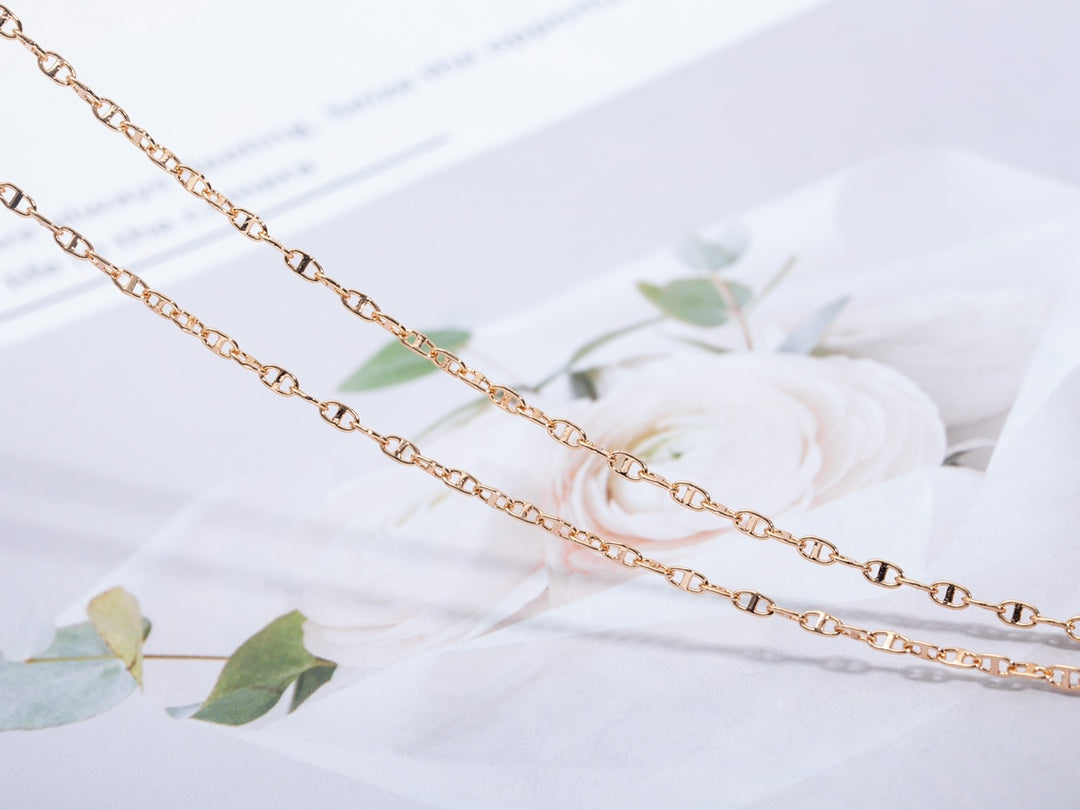 [Luxe Jewelry]ECHAPPEE NECKLACE PINK GOLD