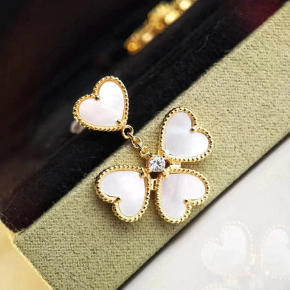 [Luxe Jewelry]CLOVER SWEET WHITE MOP EARRINGS
