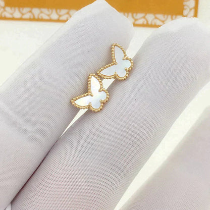 [Luxe Jewelry]SWEET BUTTERFLY MOP EARSTUDS