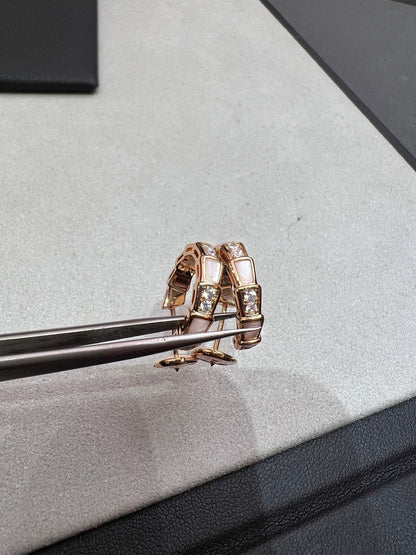 [Luxe Jewelry]SERPENTI MOP PINK GOLD EARRINGS