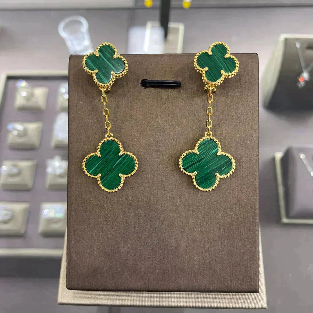 [Luxe Jewelry]CLOVER 2 MOTIFS  EARRINGS (MULTIPLE CHOICESC