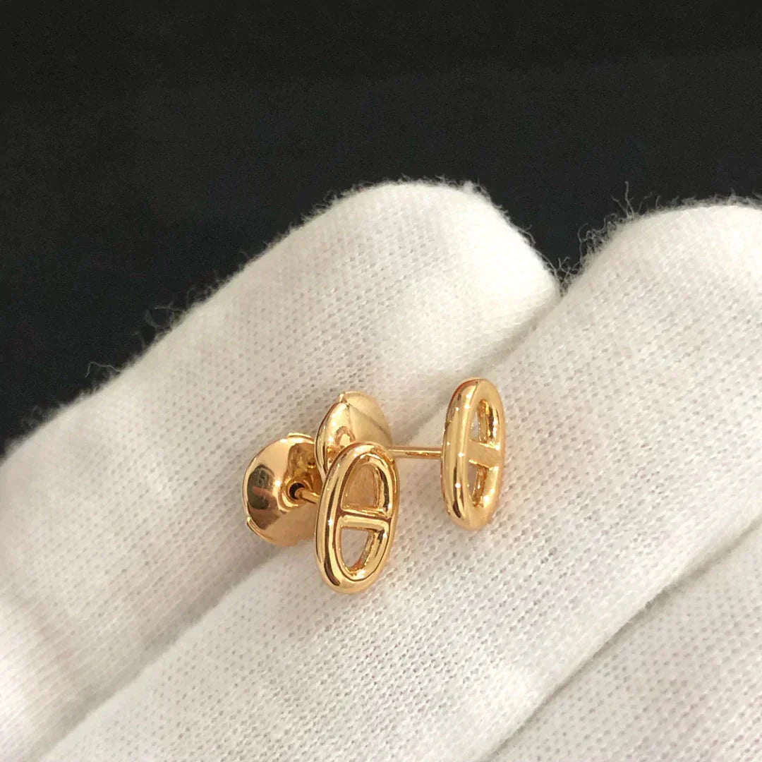 [Luxe Jewelry]CHAINE SMALL EARRINGS GOLD AND SILVER