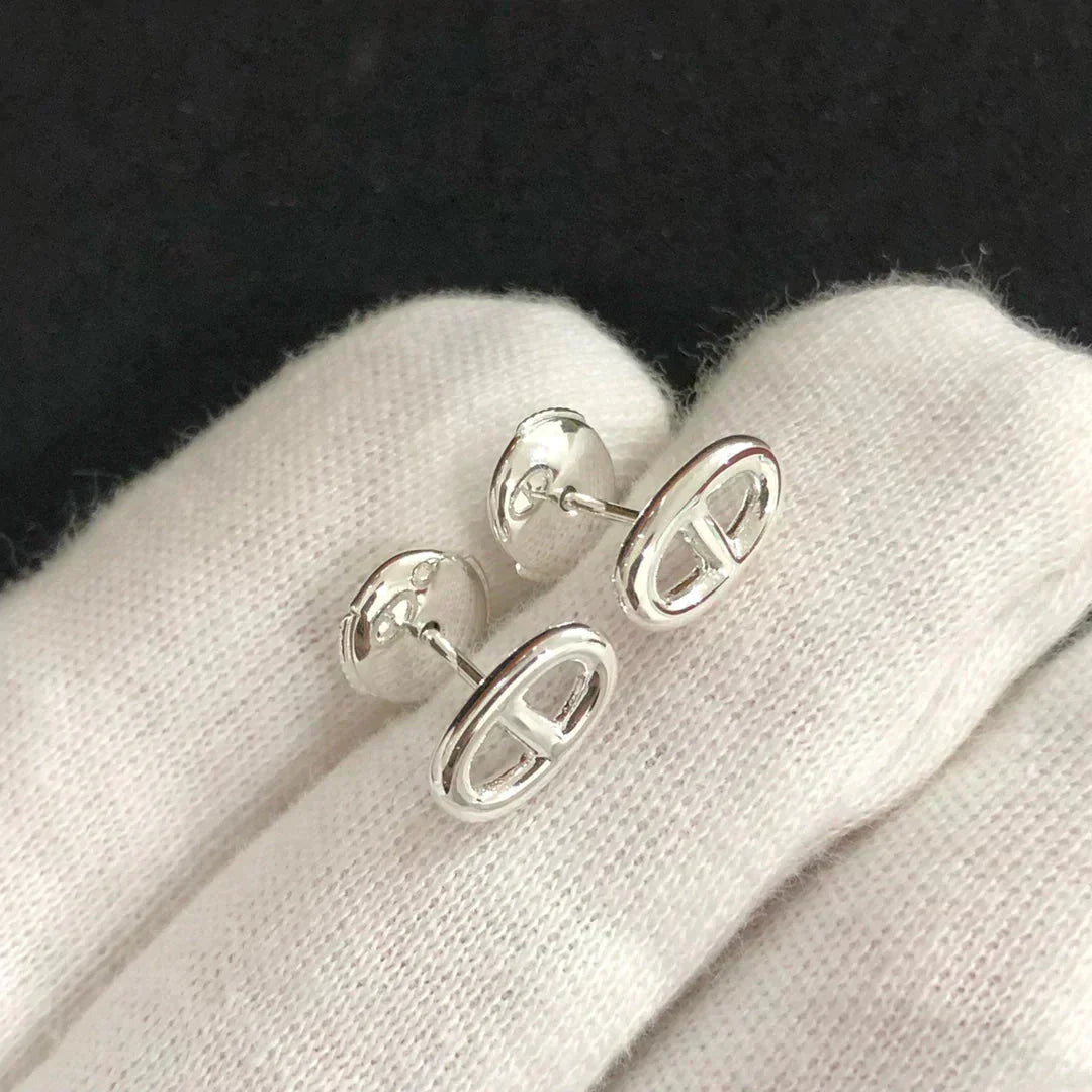 [Luxe Jewelry]CHAINE SMALL EARRINGS GOLD AND SILVER