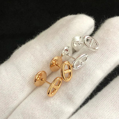 [Luxe Jewelry]CHAINE SMALL EARRINGS GOLD AND SILVER