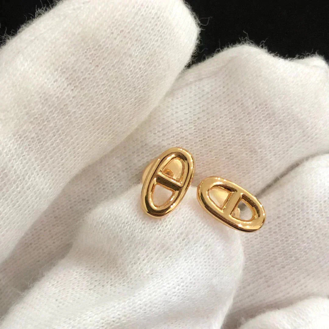 [Luxe Jewelry]CHAINE SMALL EARRINGS GOLD AND SILVER