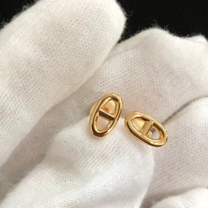 [Luxe Jewelry]CHAINE SMALL EARRINGS GOLD AND SILVER