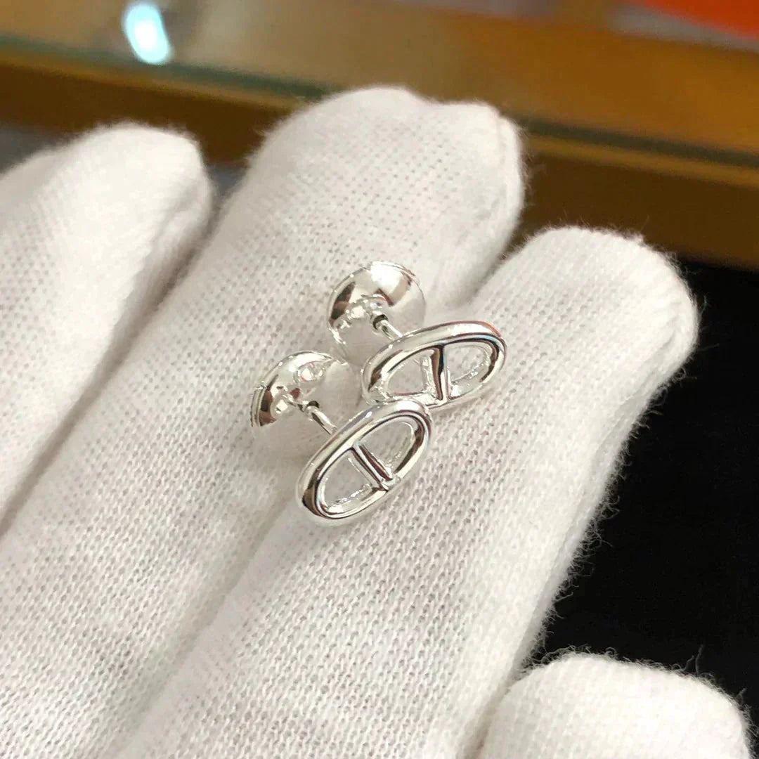 [Luxe Jewelry]CHAINE SMALL EARRINGS GOLD AND SILVER