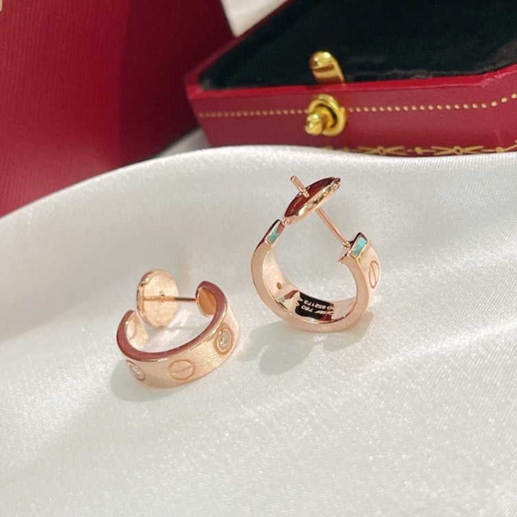 [Luxe Jewelry]LOVE EARRINGS 5.7MM 2 DIAMONDS