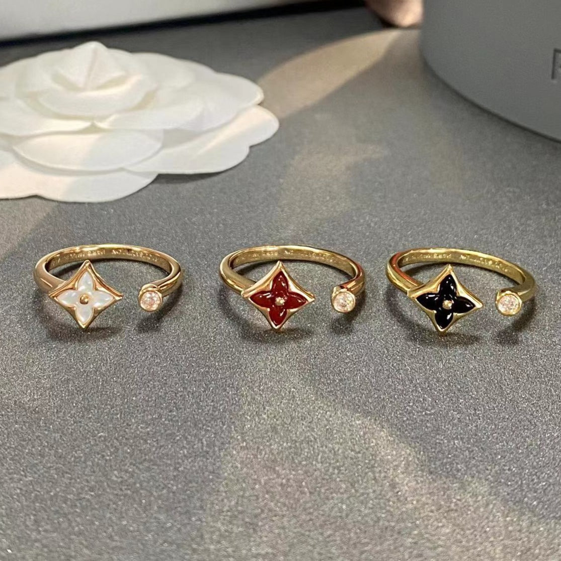 [Luxe Jewelry]STAR 1 DIAMOND OPEN RING