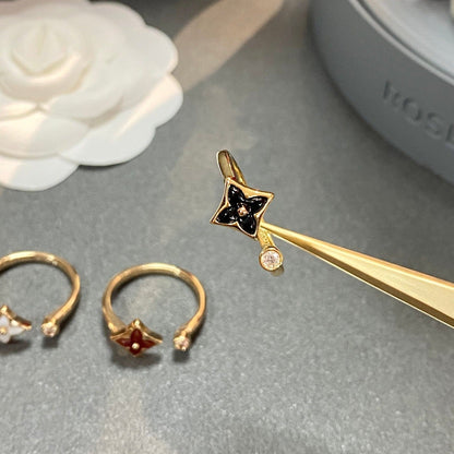 [Luxe Jewelry]STAR 1 DIAMOND OPEN RING