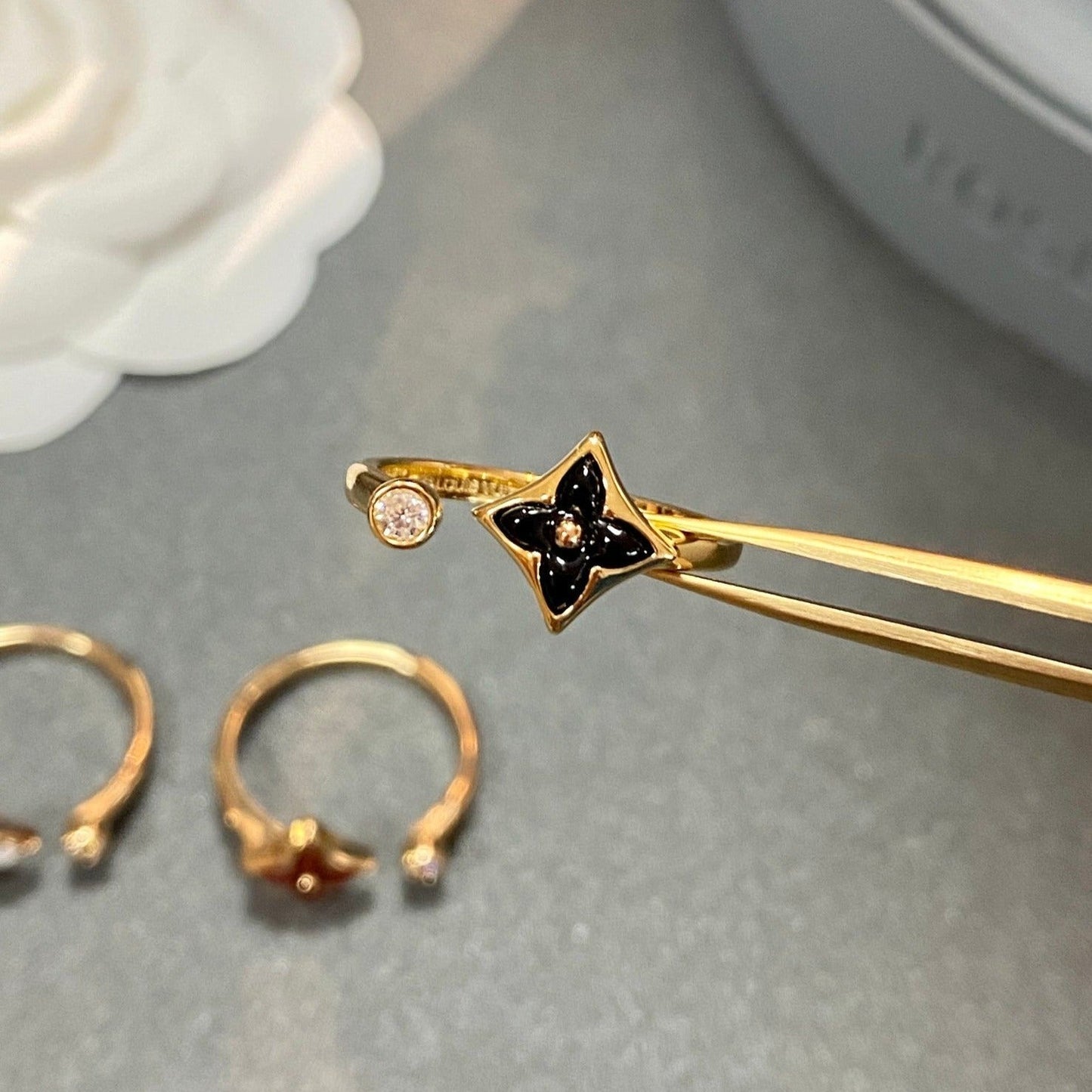 [Luxe Jewelry]STAR 1 DIAMOND OPEN RING
