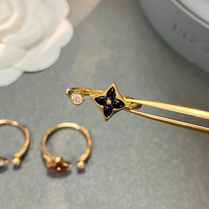 [Luxe Jewelry]STAR 1 DIAMOND OPEN RING