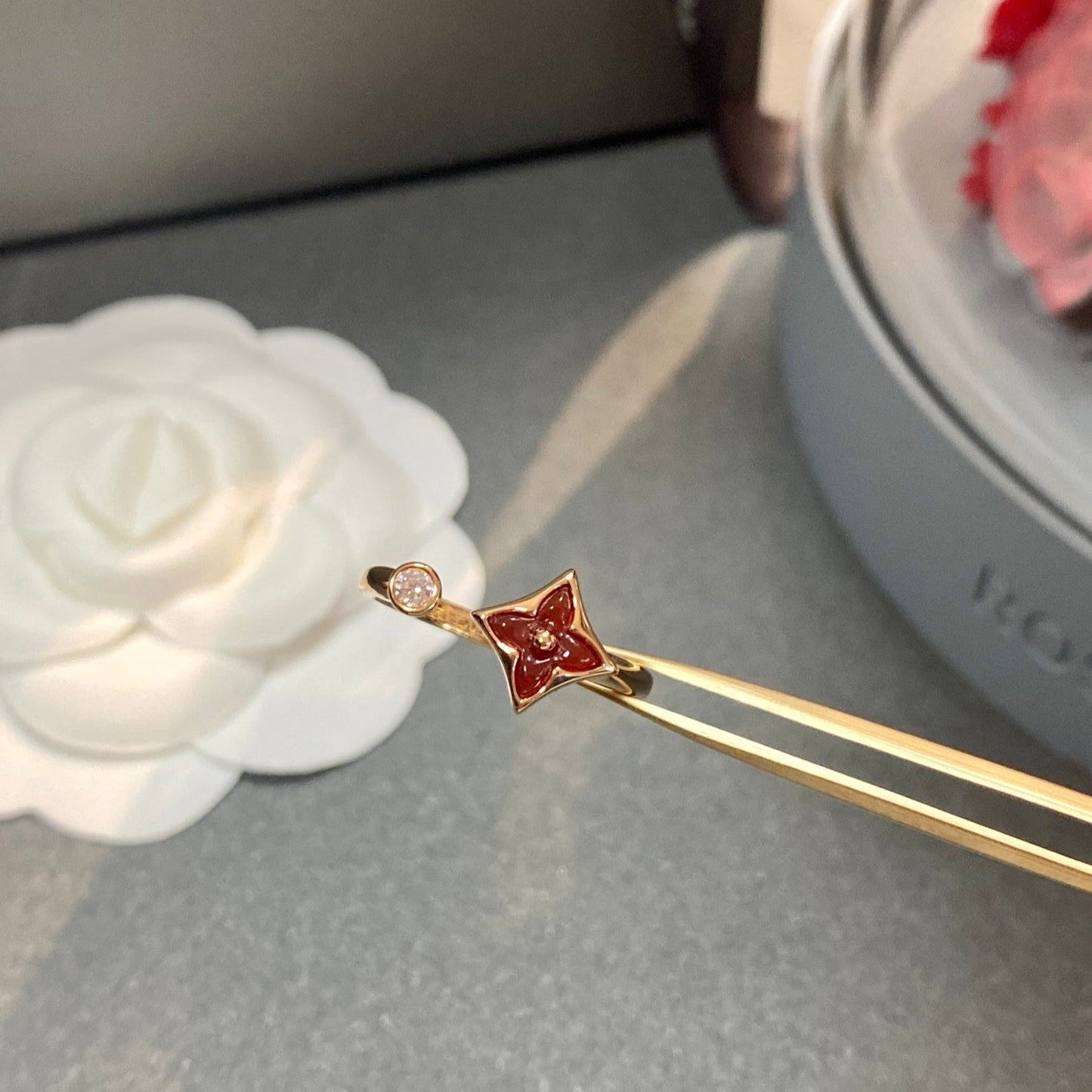 [Luxe Jewelry]STAR 1 DIAMOND OPEN RING