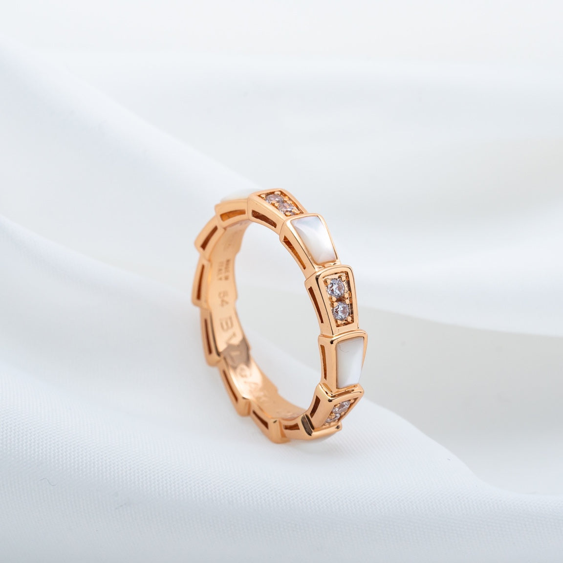 [Luxe Jewelry]SERPENTI RING PINK GOLD DIAMOND MOP 3MM