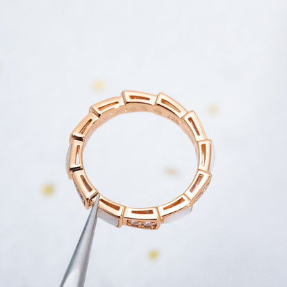 [Luxe Jewelry]SERPENTI RING PINK GOLD DIAMOND MOP 3MM