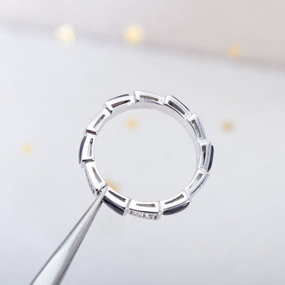 [Luxe Jewelry]SERPENTI RING SILVER  DIAMOND BLACK MOP 3MM
