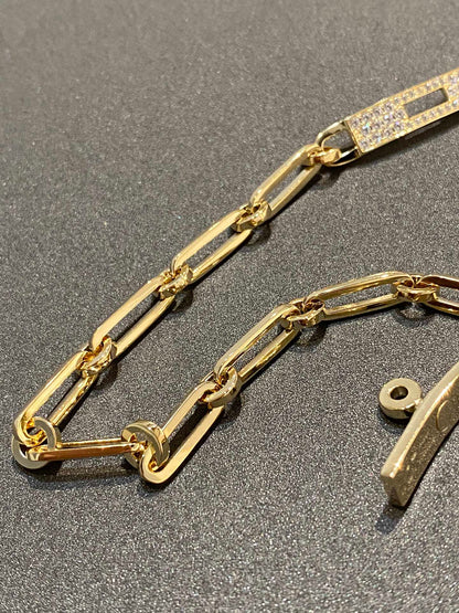 [Luxe Jewelry]CHAINE BRACELET SMALL MODEL DIAMOND