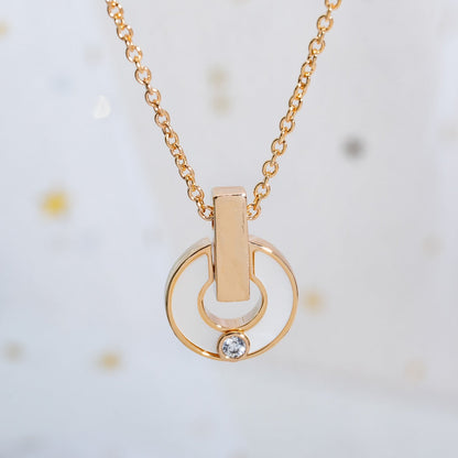 [Luxe Jewelry]GARI NECKLACE PINK GOLD MOP