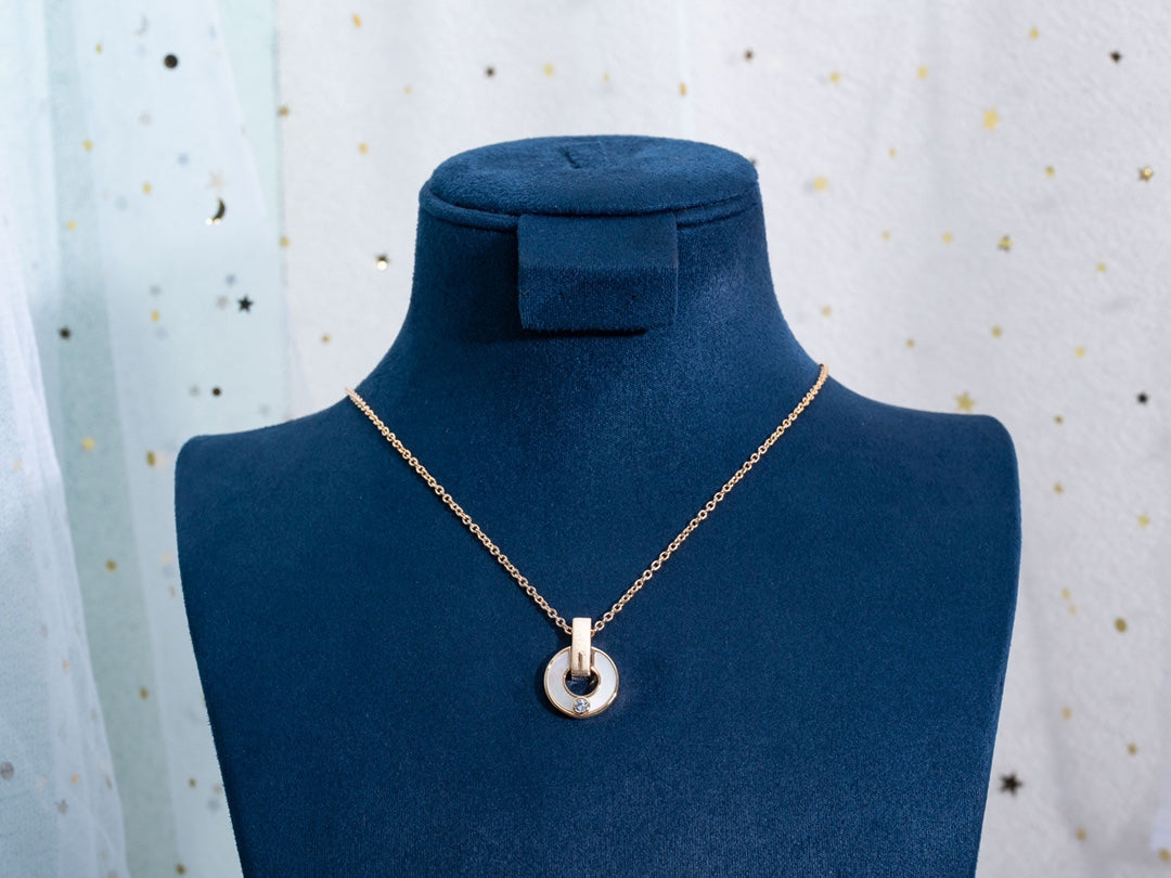 [Luxe Jewelry]GARI NECKLACE PINK GOLD MOP