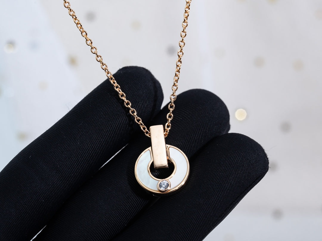 [Luxe Jewelry]GARI NECKLACE PINK GOLD MOP