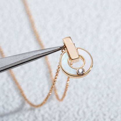 [Luxe Jewelry]GARI NECKLACE PINK GOLD MOP